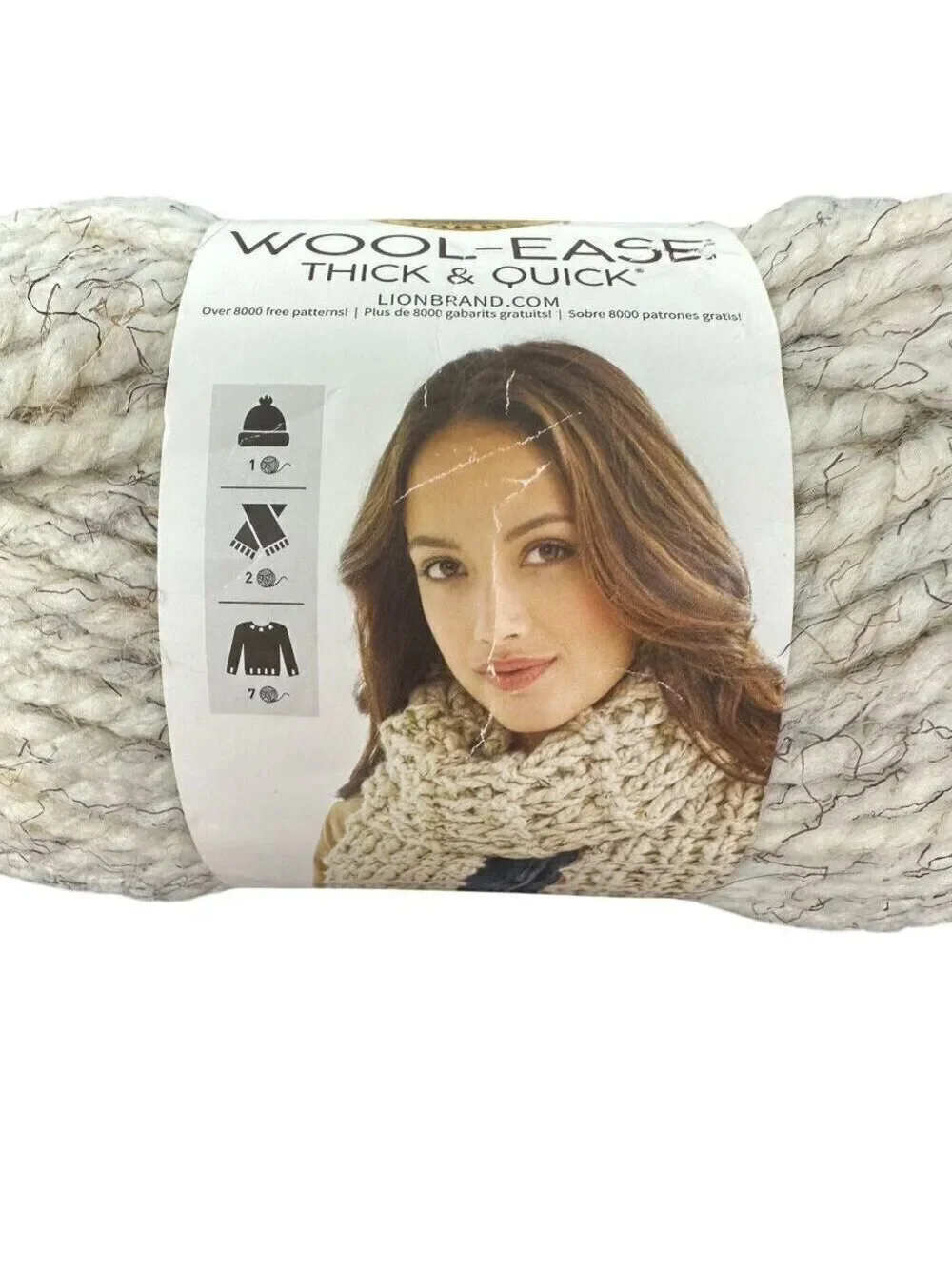 Lion Brand Yarn Wool-Ease Thick & Quick 640 402 Skein 6 Oz Wheat Super Bulky